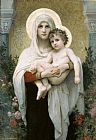 William Bouguereau Wall Art - The Madonna of the Roses